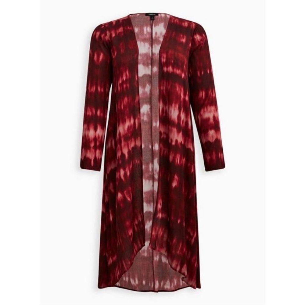 Torrid Tie Dye Gauze Open Style Kimono Boho Festival Contemporary Brand New